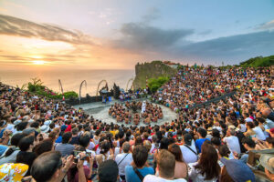 kecak and fire dance performance, bali swing and uluwatu tour