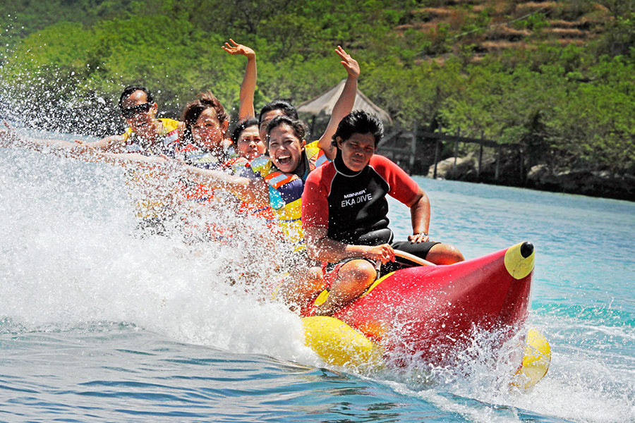 bali banana boat tour, bali water sports tour