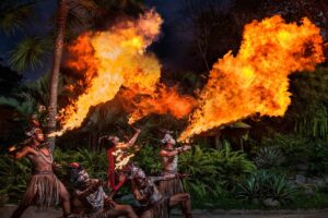 fire dance performance, bali night at the zoo tour