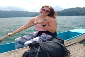 ride canoe at lake tamblingan, bali jungle trekking tour